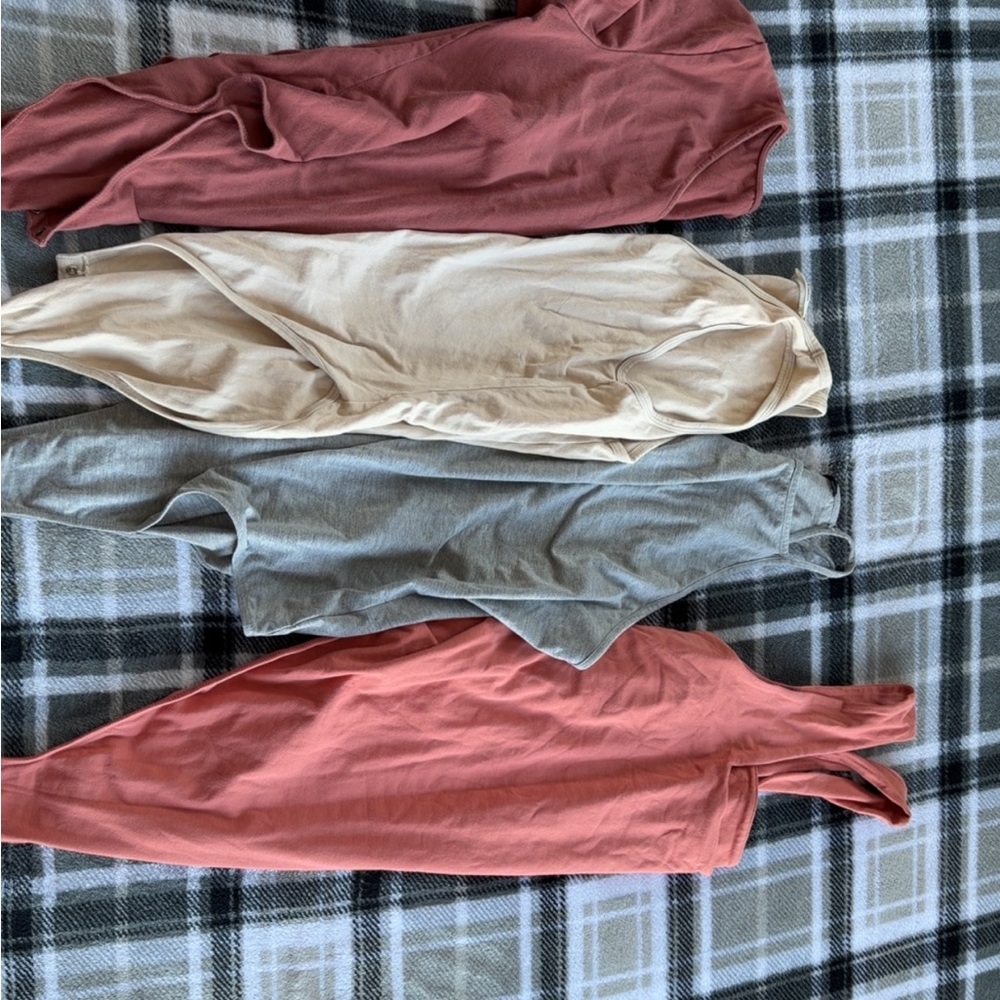 Set of Four Sleeveless Tops in Earth Tones